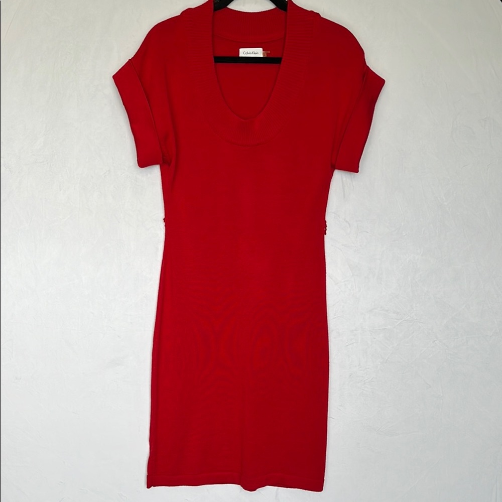 Calvin Klein Red Knit Dress